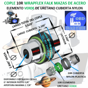 10R COPLE FALK SERIE 10 WRAPFLEX EXTERIOR 3 9/16” LARGO 3 5/8”