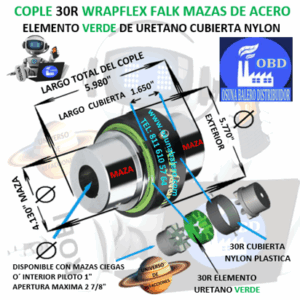 30R COPLE FALK SERIE 10 WRAPFLEX EXTERIOR 5 3/4” LARGO 6”