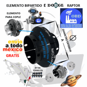 E10 ELEMENTO DODGE PARA COPLE RAPTOR NO. PARTE 015847 EXTERIOR A= 6.380”