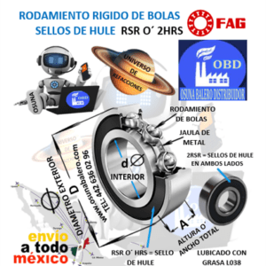 6309-2RSR-L038 RODAMIENTO FAG d= 45mm D=100mm A=25mm