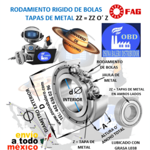 607-2Z-C3 RODAMIENTO FAG d=7mm D=19mm A=6mm