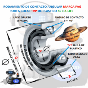 7305-B-XL-TVP RODAMIENTO FAG JAULA DE PLASTICO d=25mm D=62mm B=17mm