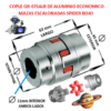 GR-075ALR  COPLE DE ALUMINIO MAZAS ESCALONADAS ECONOMICO EXTERIOR 45mm LARGO 63mm