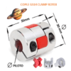 GS-14 COPLE ROTEX KTR DE ALUMINIO MAZAS ( 1A ) RECTAS CLAMP PILOTO EXTERIOR 30mm LARGO 35mm