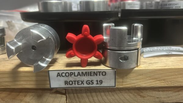 GS-19 COPLE ROTEX KTR DE ALUMINIO MAZAS ( 1A ) RECTAS CLAMP PILOTO EXTERIOR 40mm LARGO 66mm - Imagen 3