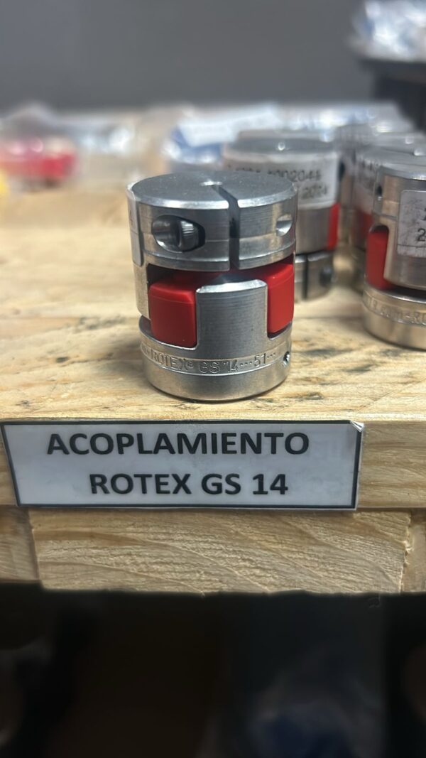 GS-14 COPLE ROTEX KTR DE ALUMINIO MAZAS ( 1A ) RECTAS CLAMP PILOTO EXTERIOR 30mm LARGO 35mm - Imagen 2
