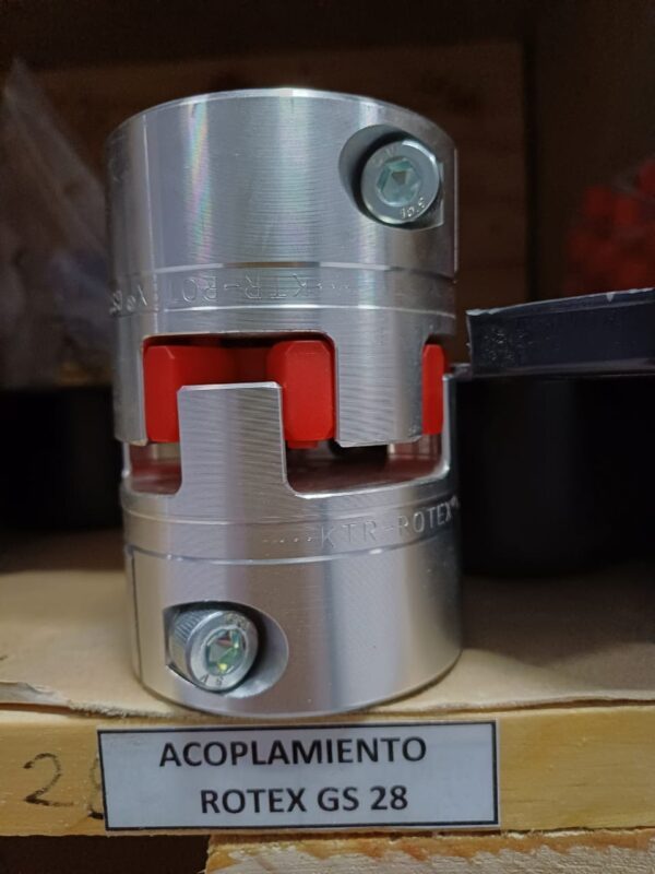 GS-28 COPLE ROTEX KTR DE ALUMINIO MAZAS ( 1A ) RECTAS CLAMP PILOTO EXTERIOR 65mm LARGO 90mm - Imagen 2