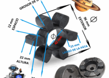 HRC 110 SPIDER ECONOMIC HULE NEOPRENO NEGRO EXTERIOR 96mm ALTURA 27.5mm