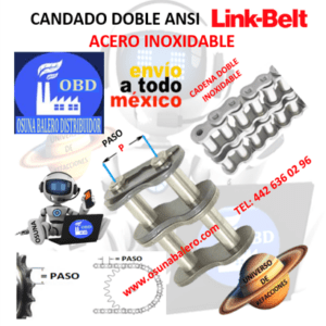 CA40-2SS CANDADO DOBLE INOXIDABLE LINK-BELT PASO 1/2″ PARA CADENA PASO R40-2RSS