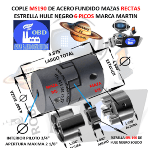 MS190 COPLE MARTIN DE ACERO DE FUNDICION EXTERIOR 4 1/2” LARGO 4 7/8”