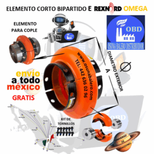 E4 ELEMENTO REXNORD 7300015 PARA COPLE OMEGA ELASTOMERICO NARANJA EXTERIOR A= 4.560”