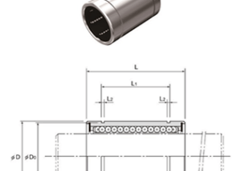 SM25GUU  RODAMIENTO LINEAL NB INTERIOR FW=25mm EXTERIOR D=40mm LARGO L=59mm