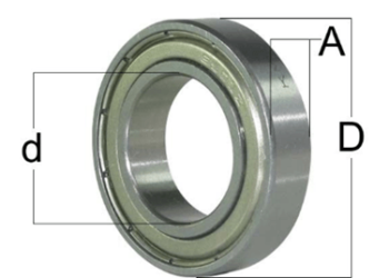 R3-ZZ RODAMIENTO ECONOMICO TAPAS DE METAL d=3/16” D=1/2” A=0.196”