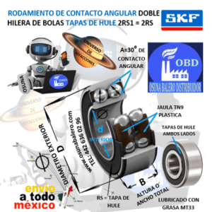 3205 A-2RS1TN9/MT33 RODAMIENTO SKF d=25mm D=52mm B=20.6mm 