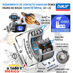 3203 A-2ZTN9/MT33 RODAMIENTO SKF d=17mm D=40mm  B=17.5mm