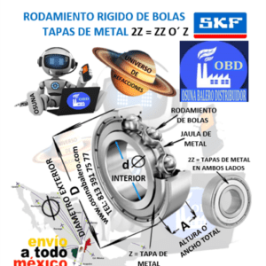 6213-2Z C3 RODAMIENTO SKF d=65mm D=120mm A=23mm