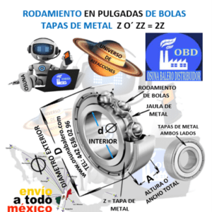 1606-ZZ RODAMIENTO ECONOMIC d=3/8” D=29/32” A=5/16”