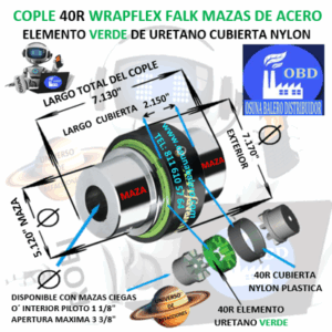 40R COPLE FALK SERIE 10 WRAPFLEX EXTERIOR 7 3/16” LARGO 7 1/8”