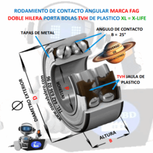 3207-BD-XL-2Z-TVH RODAMIENTO FAG d=35mm D=72mm B=27mm