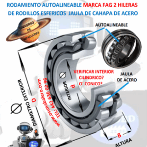 22210-E1-XL-C3 RODAMIENTO FAG INTERIOR CILINDRICO d=50mm D=90mm B=23mm