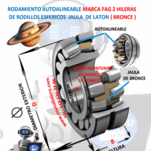 22218-E1A-XL-K-M-C3 RODAMIENTO FAG  INTERIOR CONICO d=90mm D=160mm B=40mm