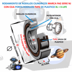 NJ208-E-XL-TVP2 RODAMIENTO FAG d=40mm D=80mm B=18mm