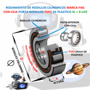 NJ204-E-XL-TVP2 RODAMIENTO FAG d=20mm D=47mm B=14mm