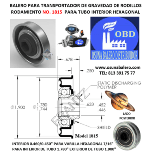 1815 BALERO FRANTZ INTERIOR PLASTICO HEXAGONAL 7/16″ PARA INTERIOR DE TUBO 1.780″
